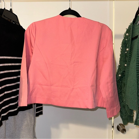 Maya Brooke Pink Salmon Dress coat - Picture 2 of 3